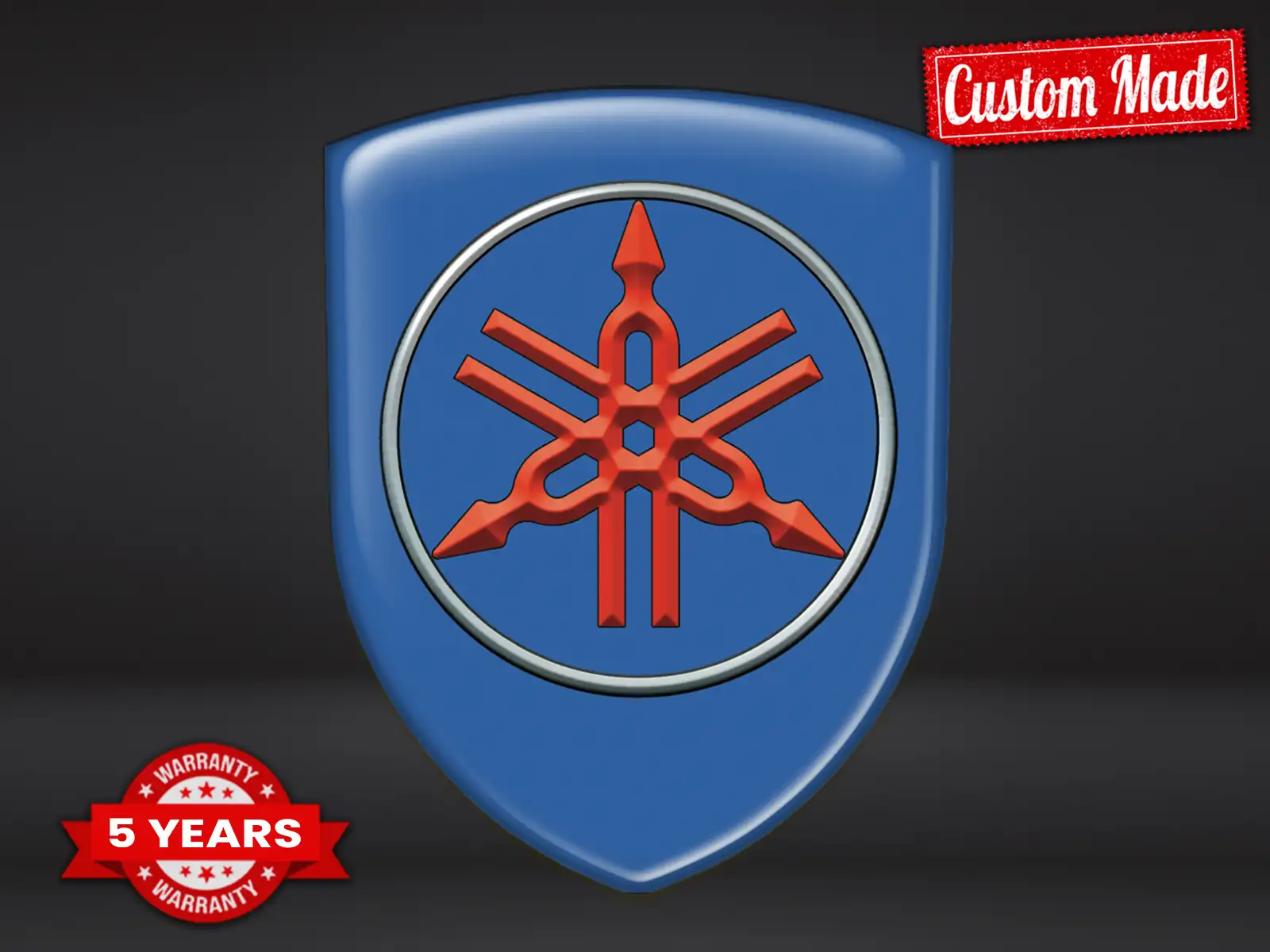 Yamaha Badge Résine Course Style Autocollants Bombés Qualité